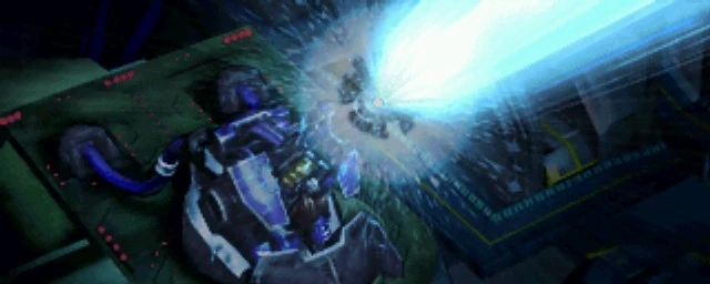 The Enigma Cannon from Mega Man X5, firing.